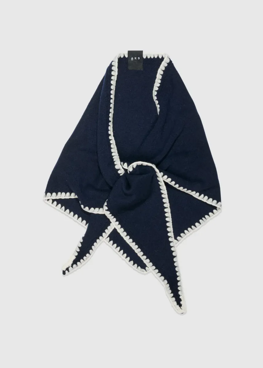 Christian Aks Mina Stitched Merino Navy