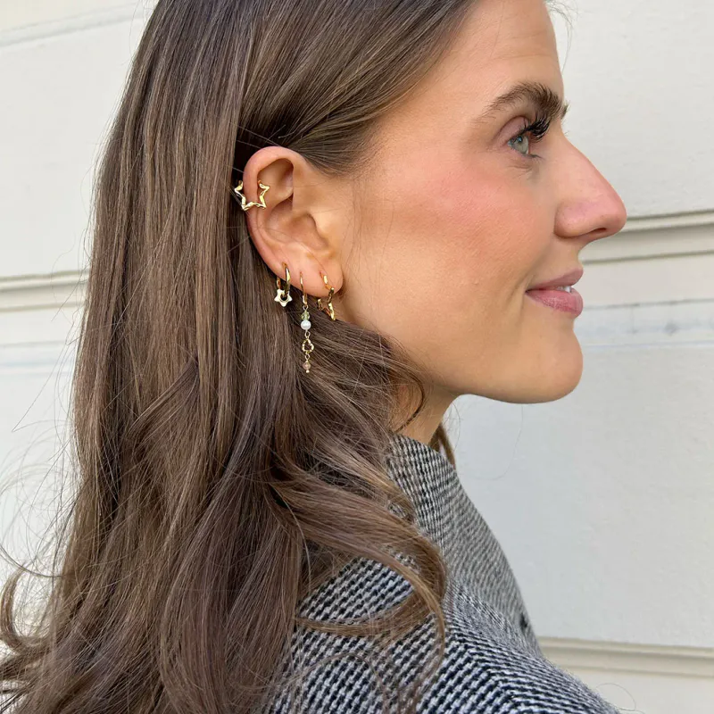 Enamel Hoops Enamel Token Star Daisy