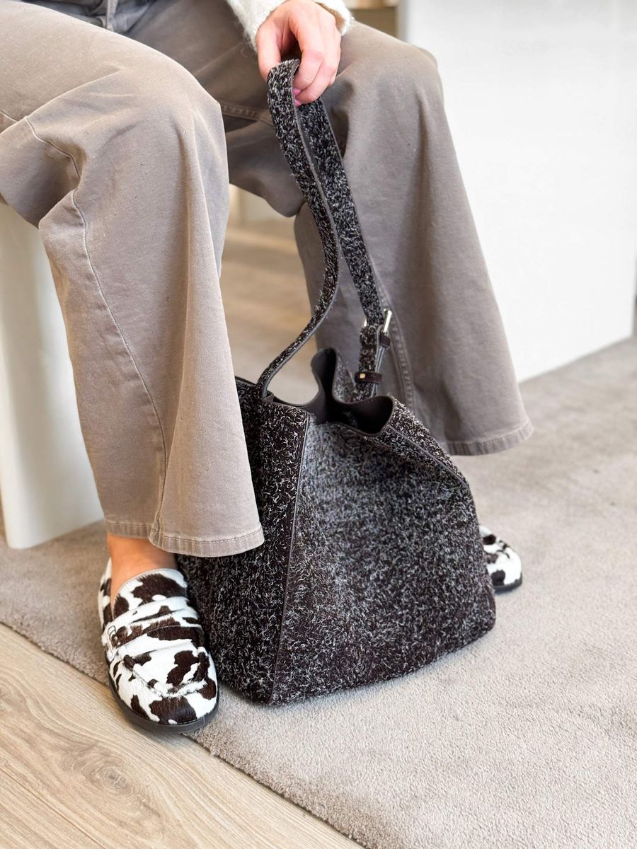 Jim Rickey Sac Medium Hairy Suede Brown 