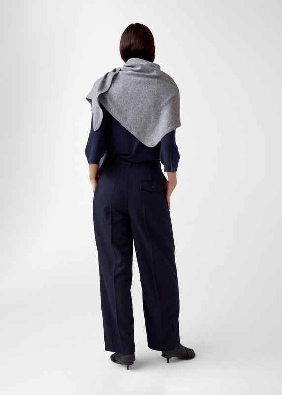 Aks Label Mira Wool Cash Scarf Grey Melange 