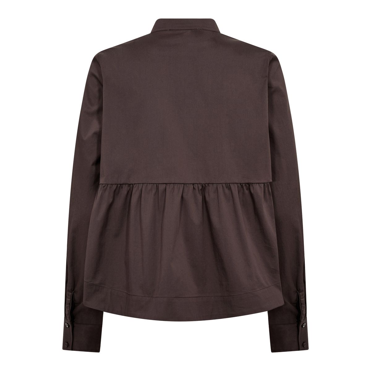 Cocouture Poppy Flare Blouse Dark Brown 