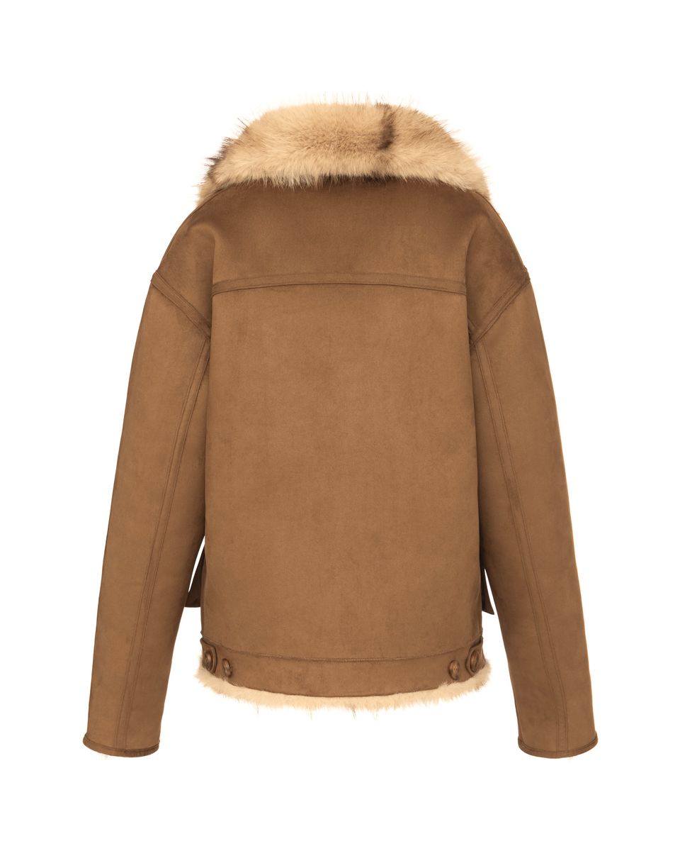 Urbancode Faux Fur Reversible Jacket Tan Multi