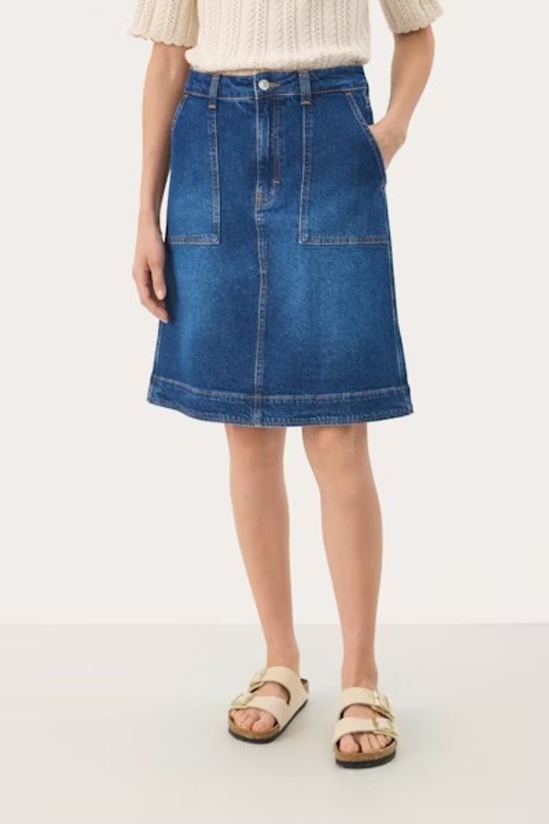 Part Two Tammie Skirt Medium Dark Blue