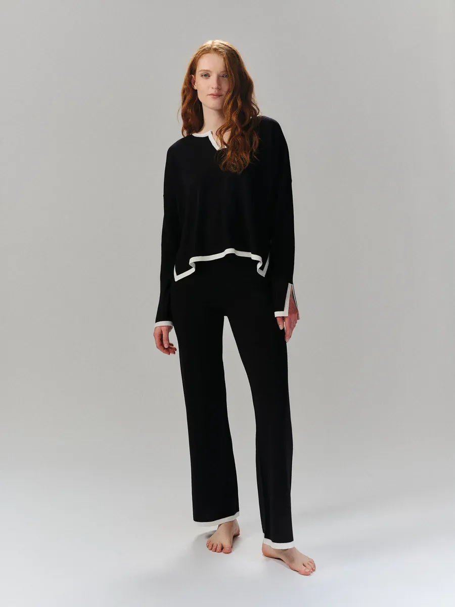 Ella and il Ida Merino Sweater Navy
