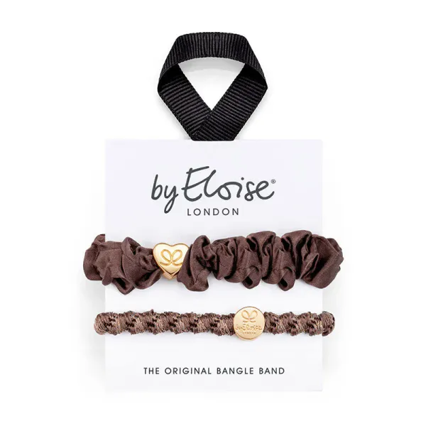 Hovedbilde By Eloise hårstrikk/Armbånd Miss Mocha Set 