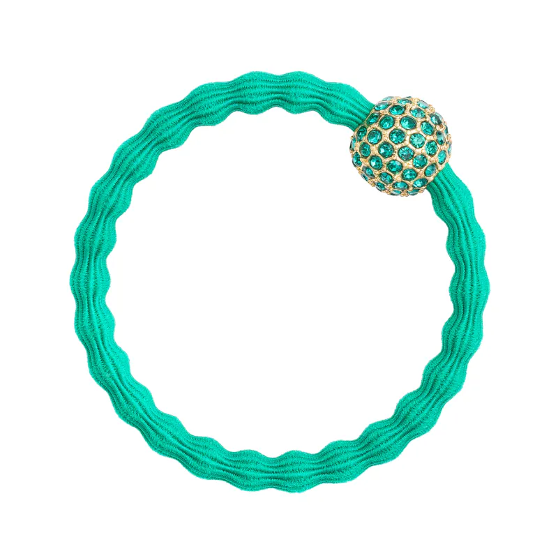 By Eloise Hårstrikk/Armbånd Disco Ball Emerald Green