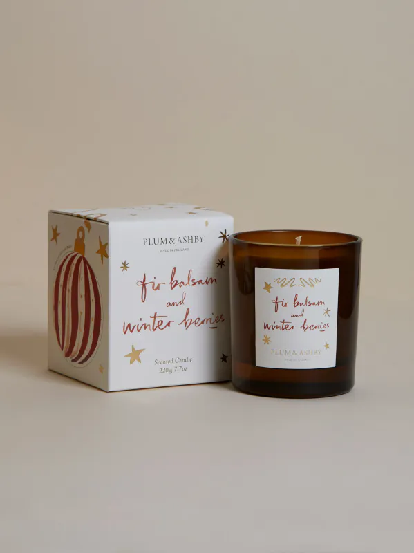 Plum and Ashby Festive Candle Fir Balsam & Winter Berries 