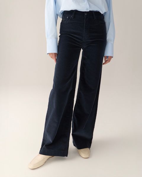 Hovedbilde Lois Palazzo Mistral Micro Cord Shiny Navy