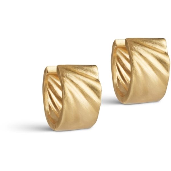 Hovedbilde Enamel Hoops Wave Wide Medium Gold 