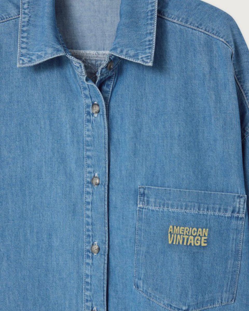 American Vintage Shirt Izeway Medum Blue