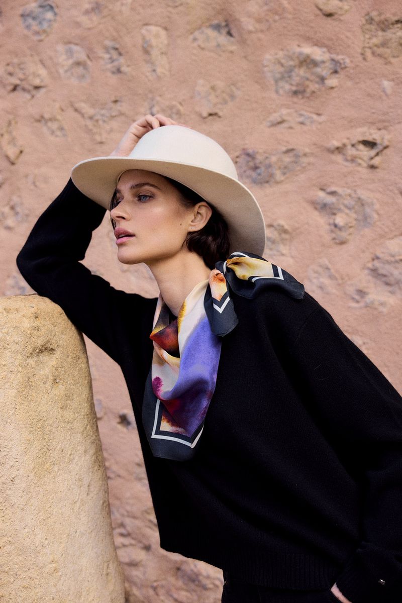 Katrin Uri Poppy Silk Scarf Multi 