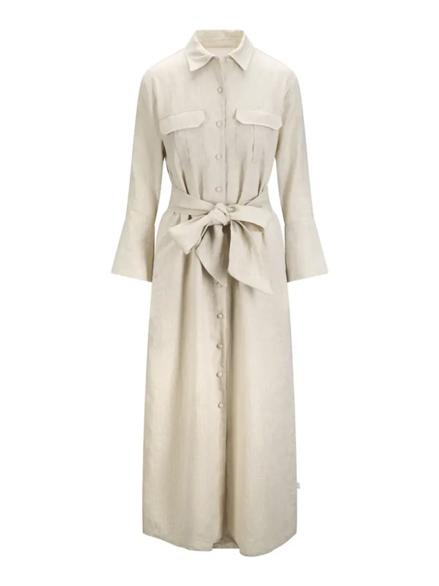 Ella and il Linny Linen Dress Beige Melange 