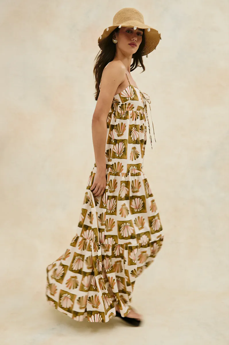 Rails Mica Checkered Shells Maxi Dress 