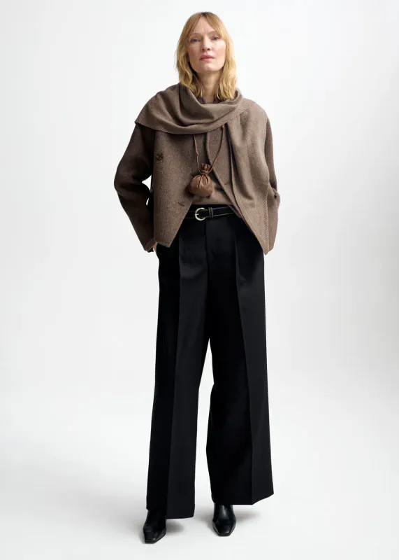 Aks Label Mira Wool Cash Scarf Cappuchino