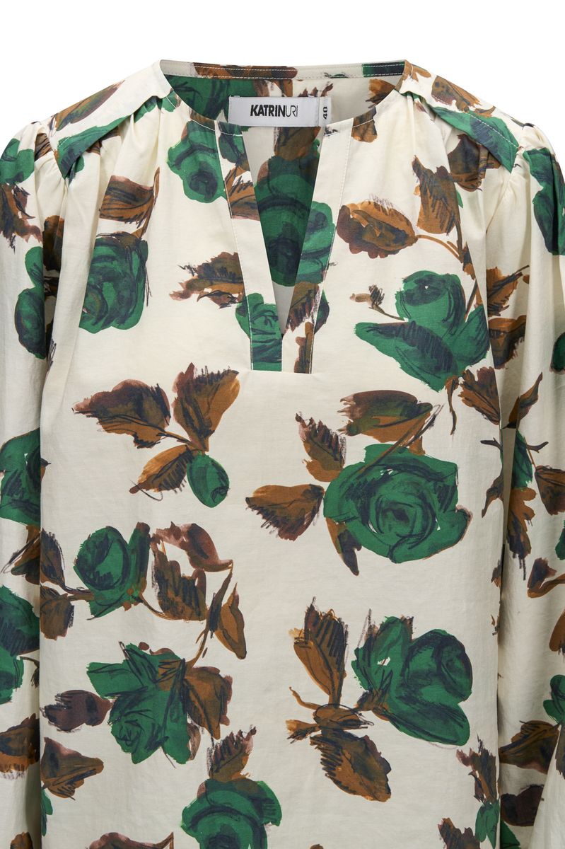 Katrin Uri Green Rose June Blouse Cream 