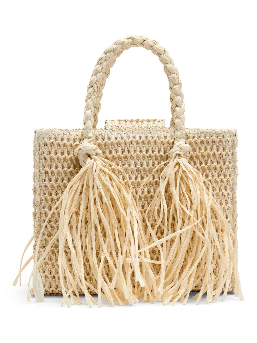 Ella and il Sigrid Straw Bag Beige 