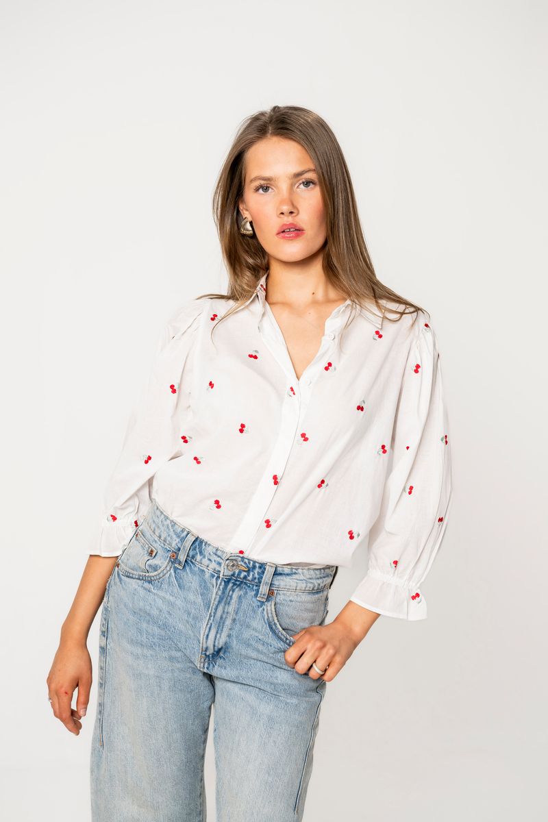 FORHÅNDSBESTILLING MISSMAYA Amy Blouse Cherry
