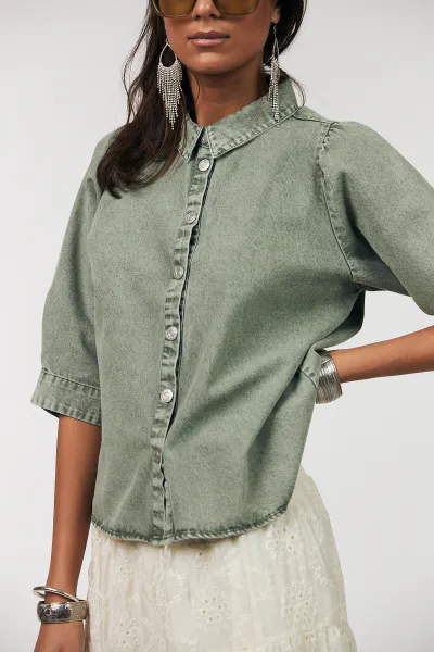 Hovedbilde Lollys Laundry Bono Shirt Dusty Green 