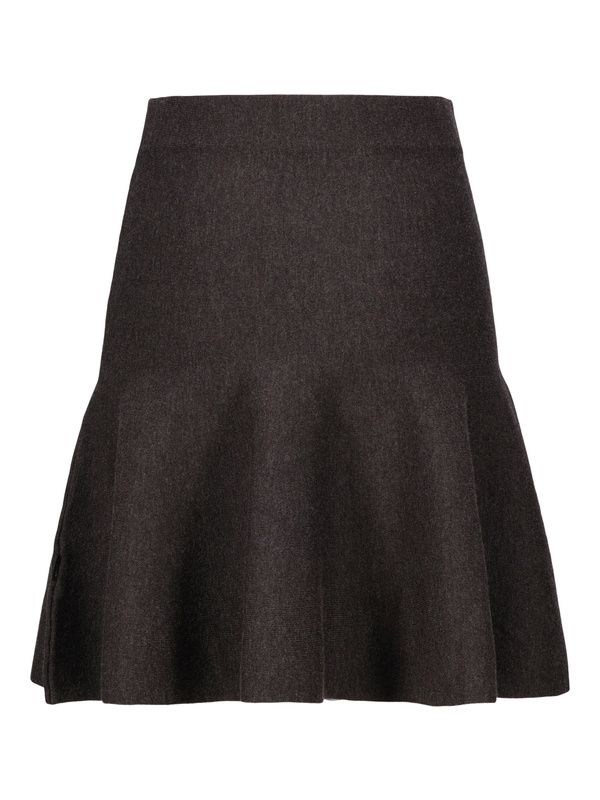 Ella and il Triny Merino Skirt Dark Brown Melange 