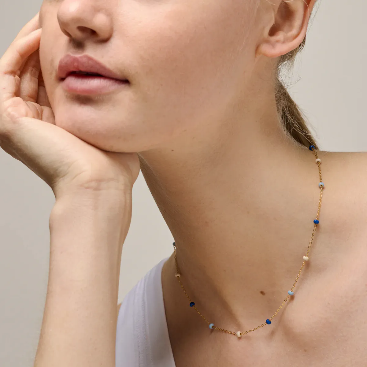 Enamel Necklace Lola Bold Marine 