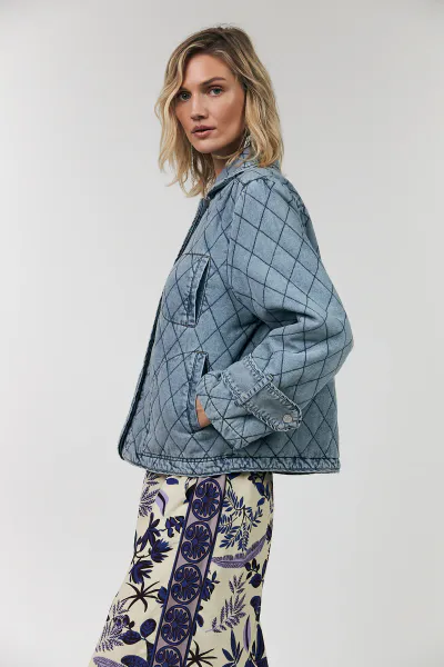 Hovedbilde Lollys Laundry Viola Quilted Jacket Washed Denim