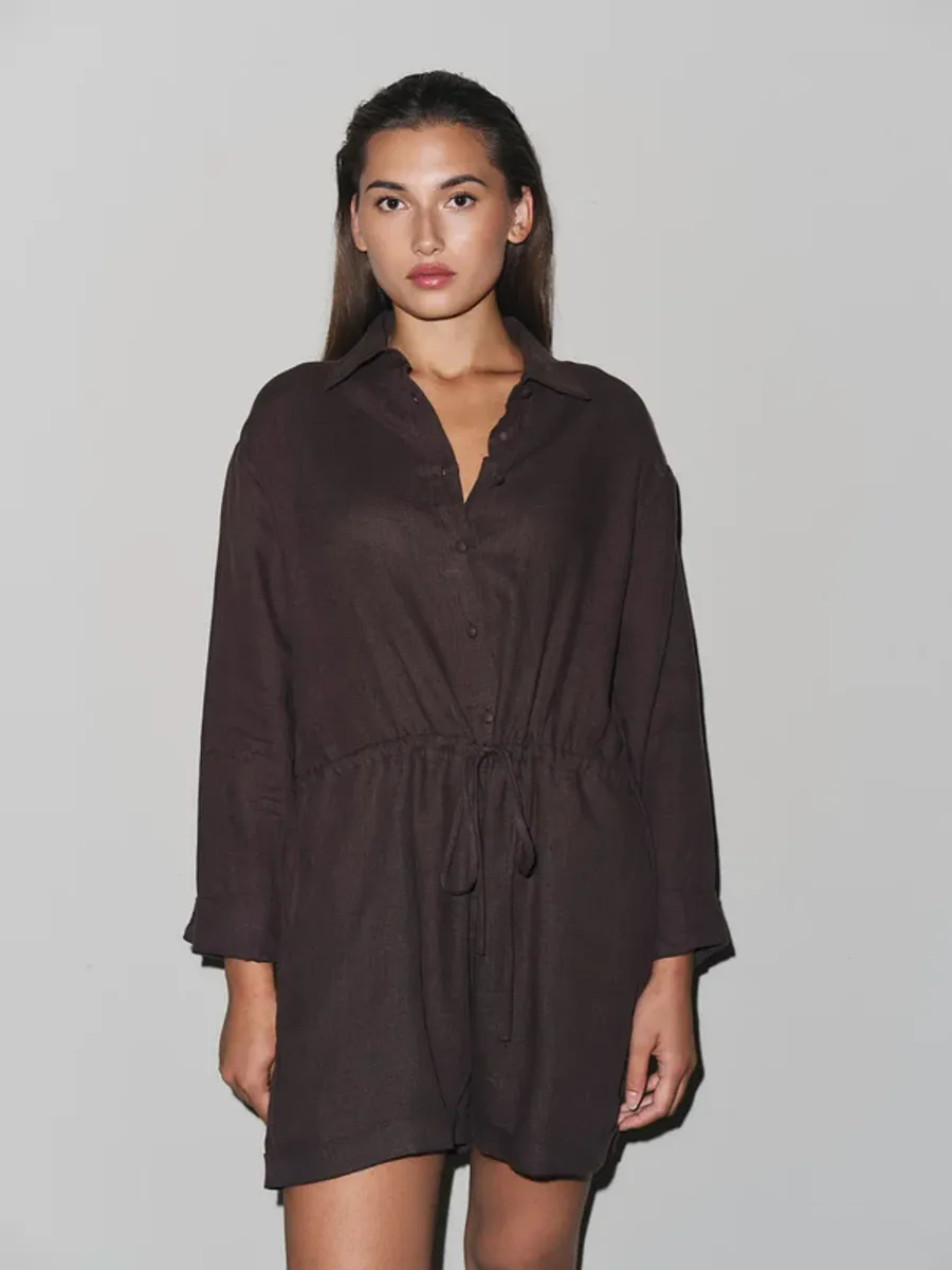 Ella and il Marika Jumpsuit Dark Brown 