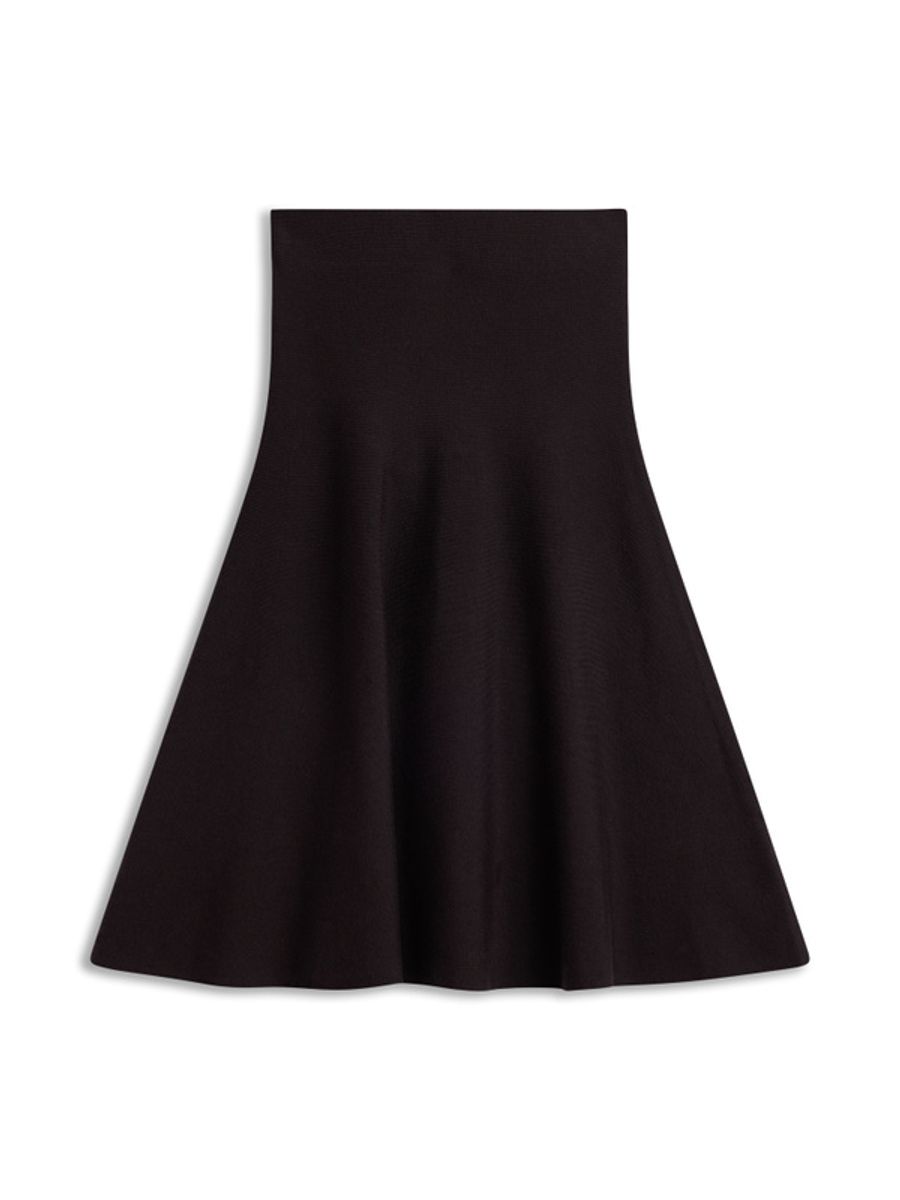 Ella and il Darja Merino Skirt Dark Brown 