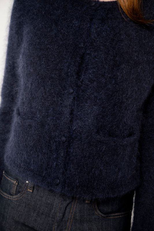 MISSMAYA Ulla Mohair Cardigan Moonlight