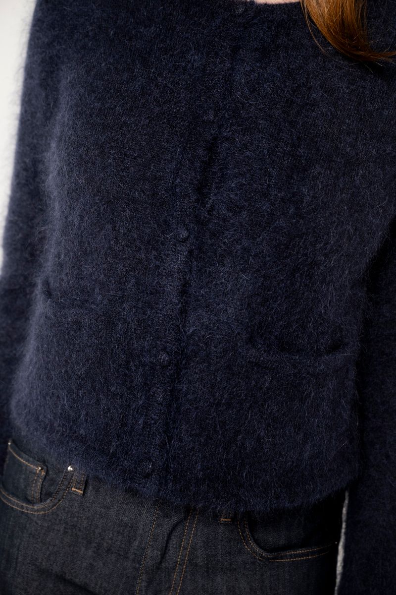 MISSMAYA Ulla Mohair Cardigan Moonlight