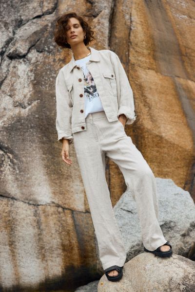 Hovedbilde Katrin Uri Nora Linen Jacket Natural Linen