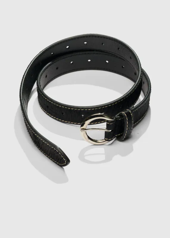 Aks Label Jara Ponyhair Belt Black 