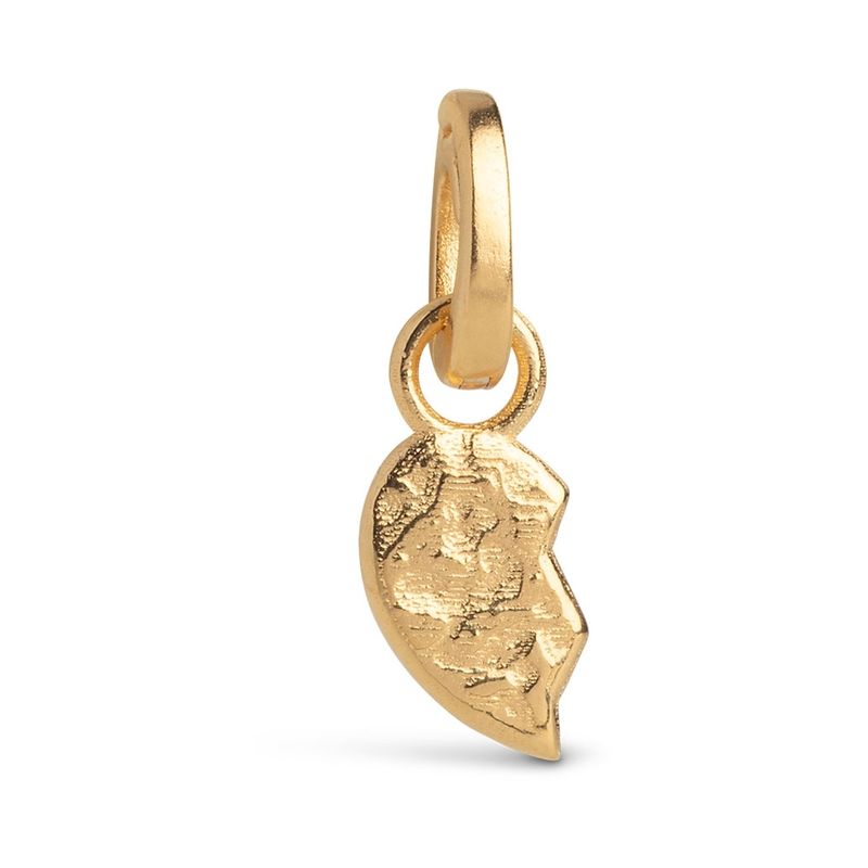 Enamel Charm Twin Heart Left