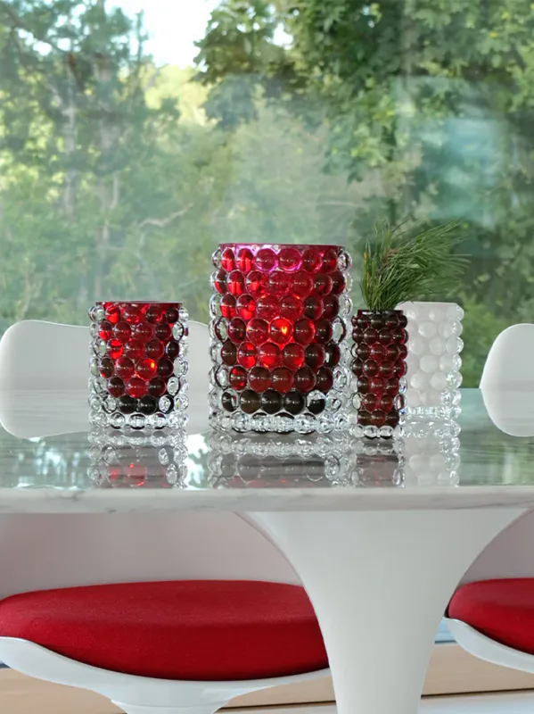 Skogsberg of Smart Hurricane Boule Mini Vase Cardinal Red