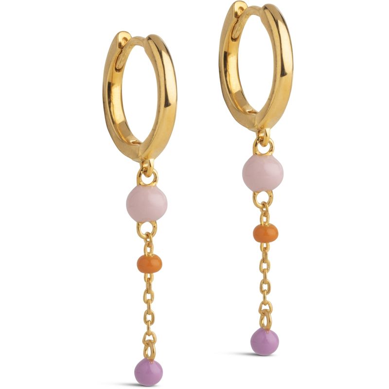 Enamel Hoops Lola Bold Blush
