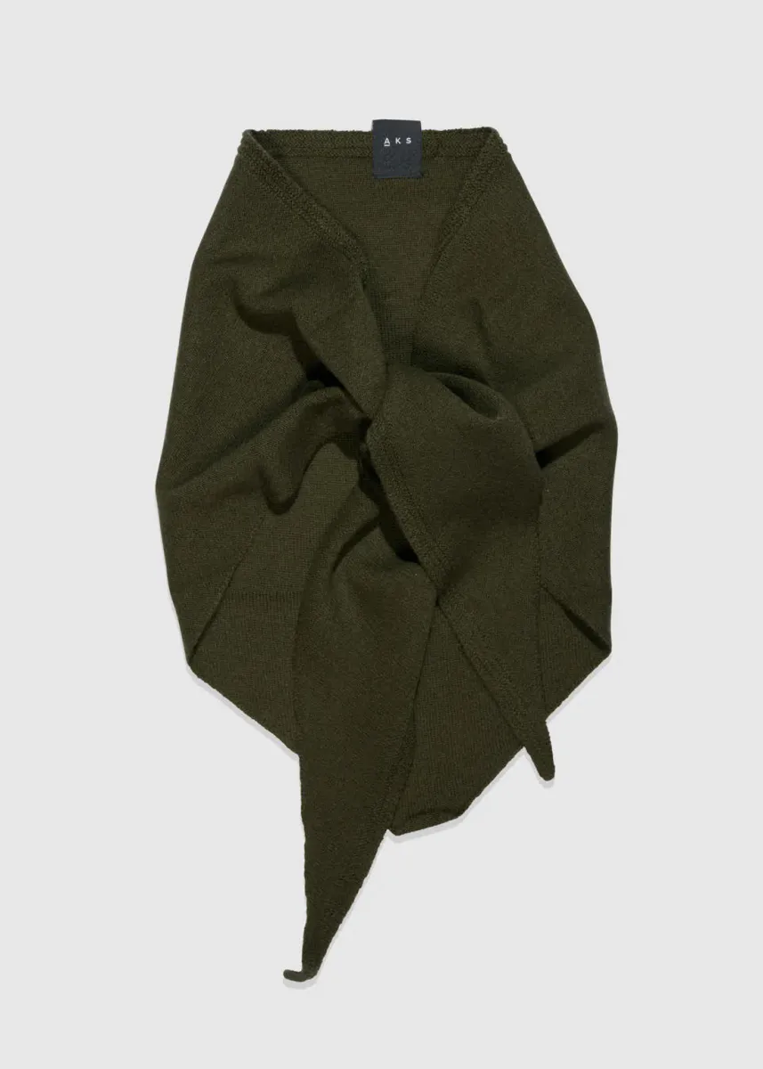 Christian Aks Mina Merino Scarf Army