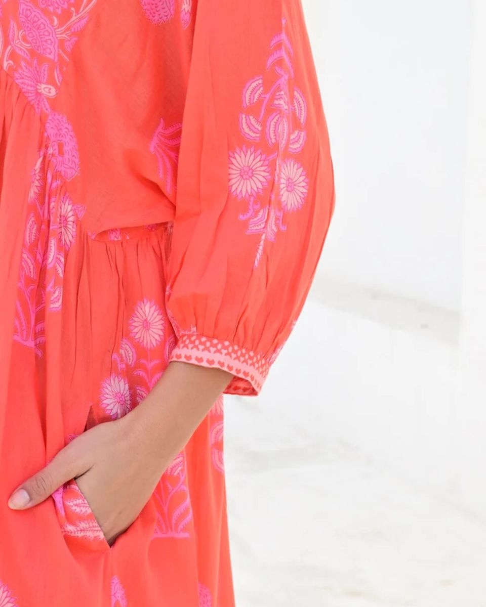 Anouska Love Shack Antibes Lang Kjole Orange 