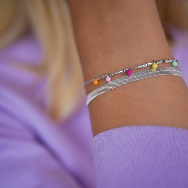 Enamel Bracelet Carla Silver