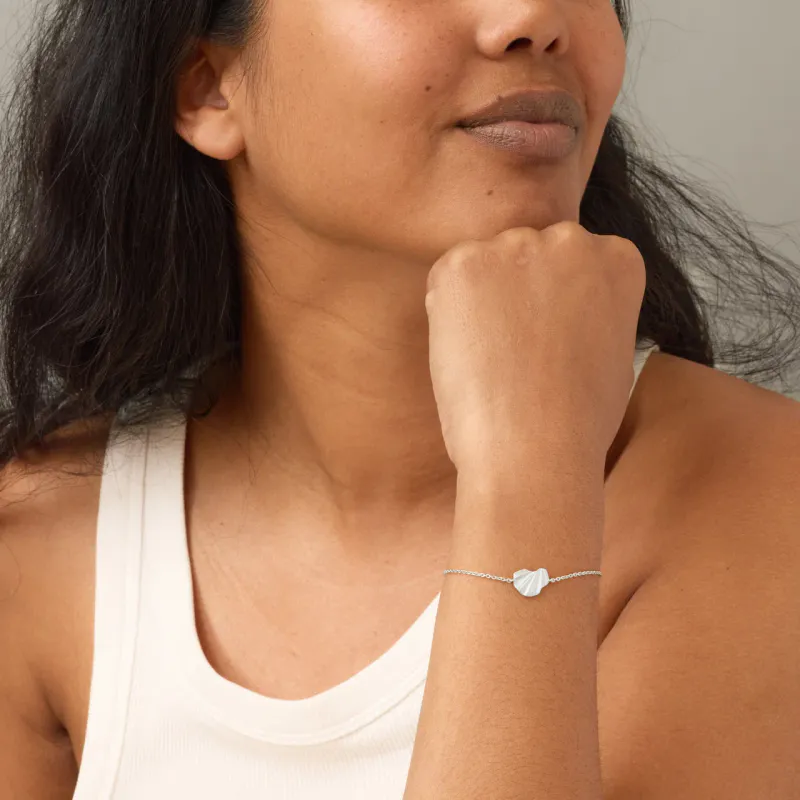 Enamel Bracelet Wave Silver 