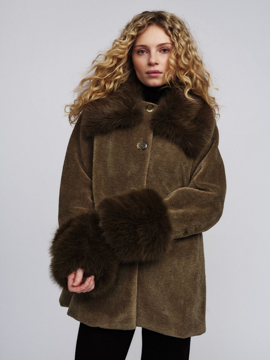 Ella and il Miu Fake Fur Cuffs Brown