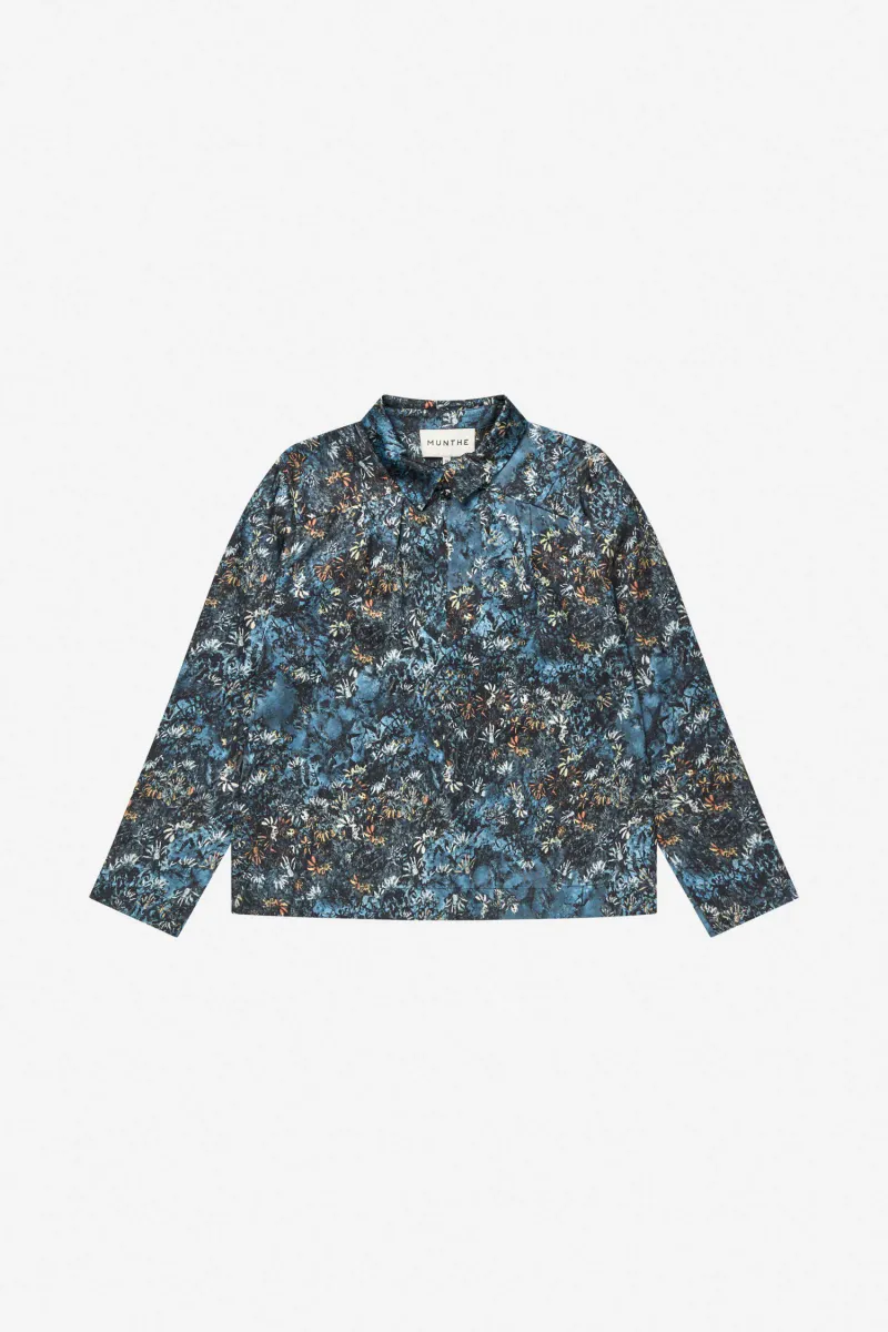 Munthe Vignette Top Print Blue