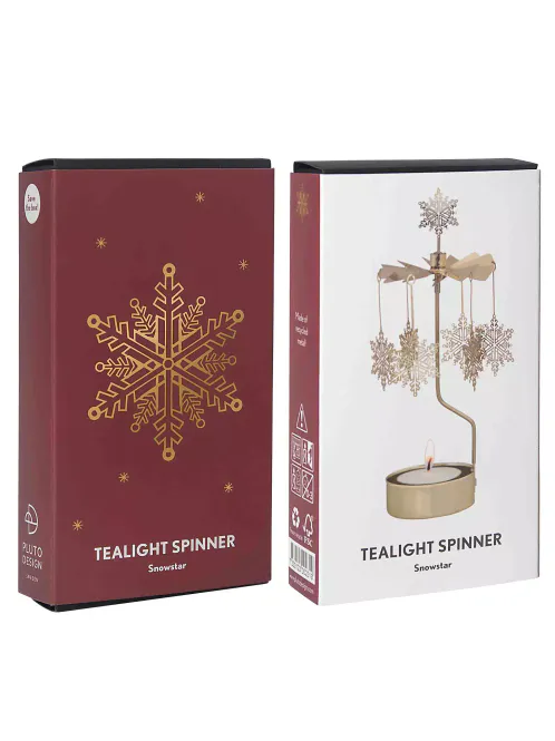 Hovedbilde Pluto Design Tealight Spinner Snowstar