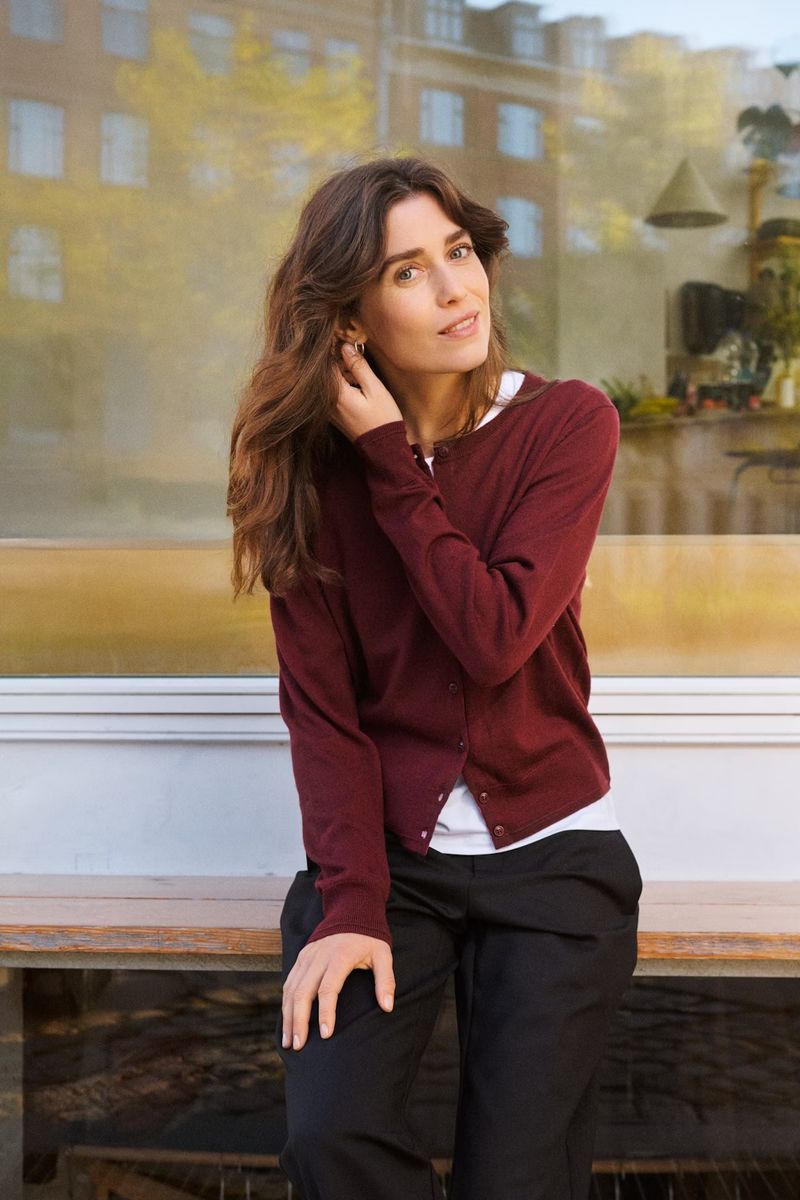 Part Two Noelani Cardigan Tawny Port