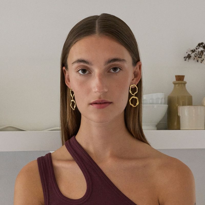 Enamel Earring Miriam Gold 