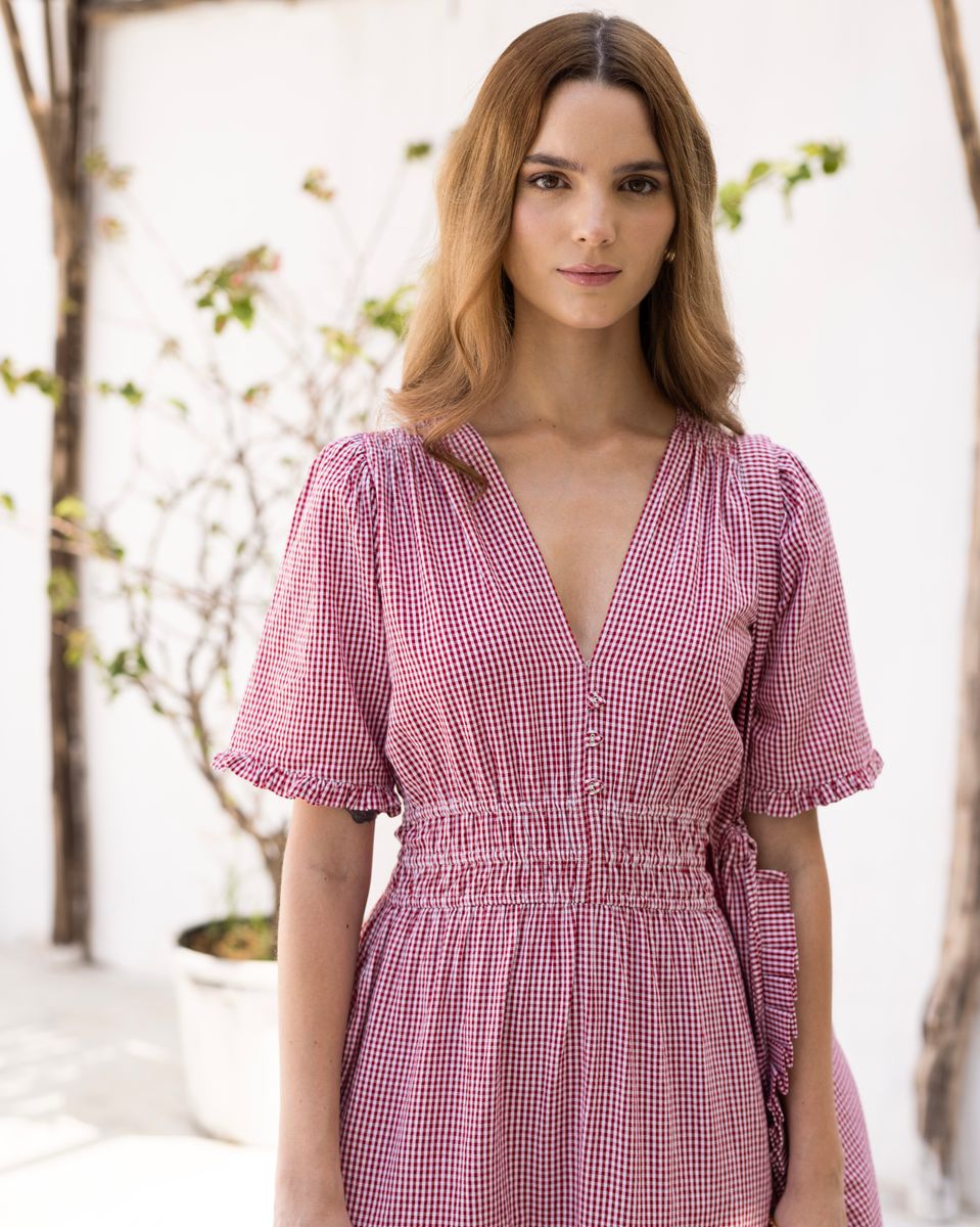 FORHÅNDSBESTILLING MISSMAYA Mina Dress Tuscany Red