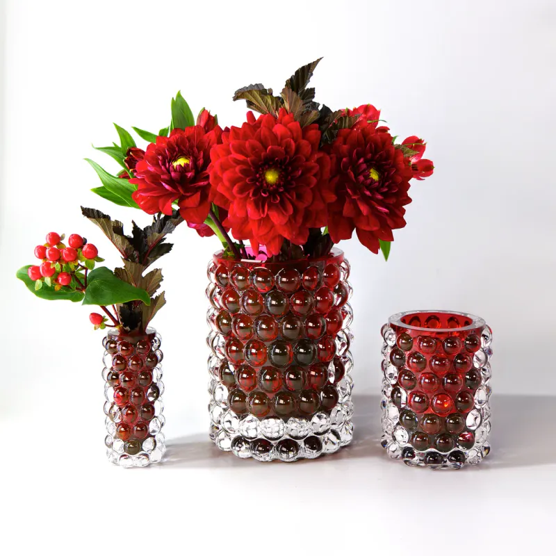 Skogsberg of Smart Hurricane Boule Mini Vase Cardinal Red