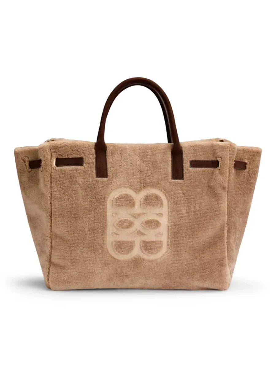 Ella and il Lykke Shearling Bag Taupe