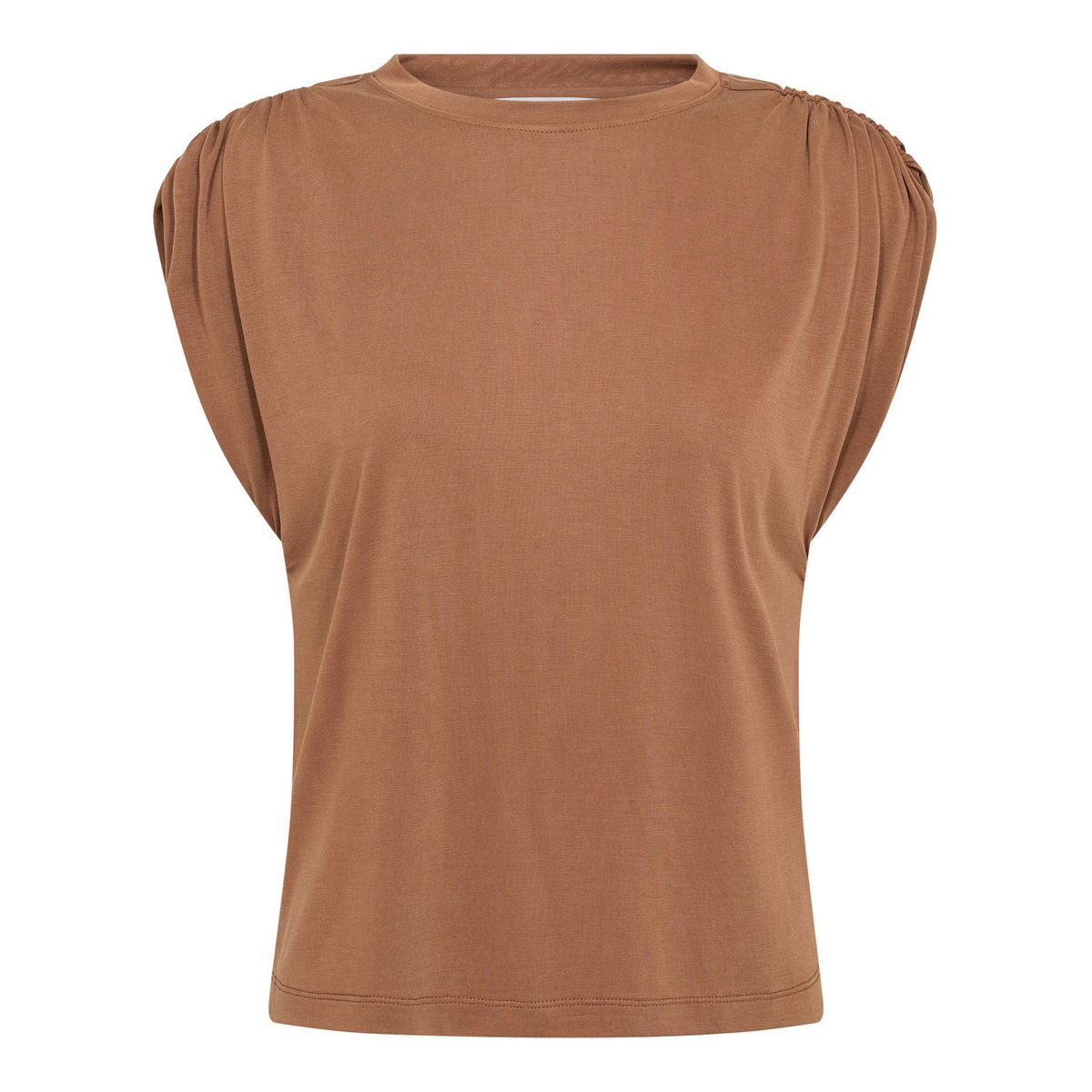 Cocouture Camilla Ruched Shoulder Tee Suntan