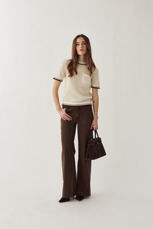 Noella Marthy Knit Ivory Brown 