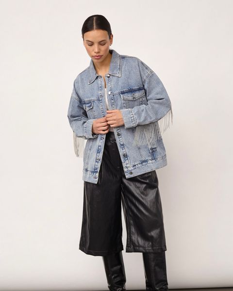 Hovedbilde Cocouture Denice Denim Fringe Jacket Bleach Denim