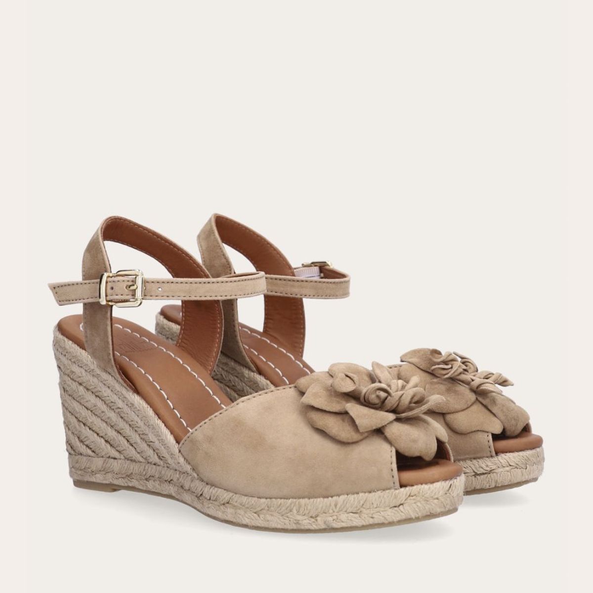  Billi Bi Wedge Sandal A8604 Beige